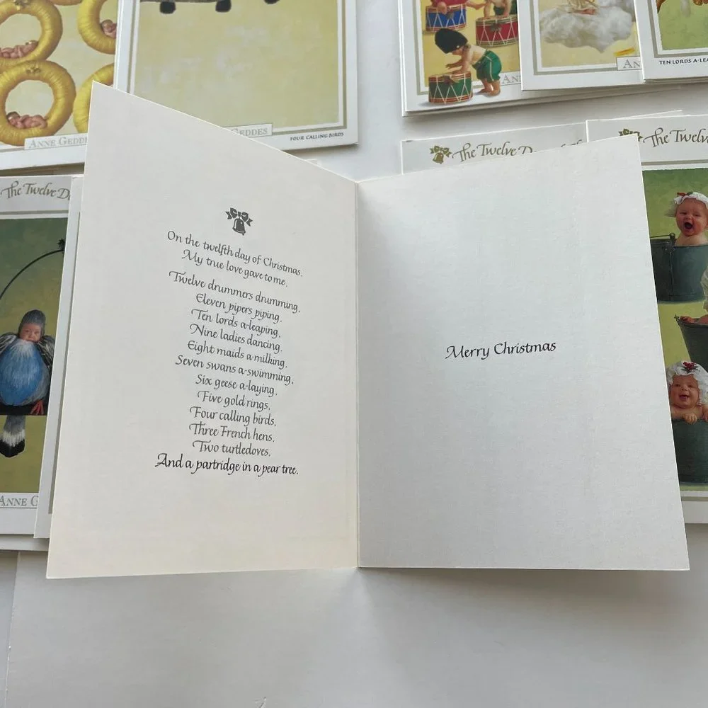 Vintage The Anne Geddes Greeted‎ Card Christmas Collection with Envelope Lot 22